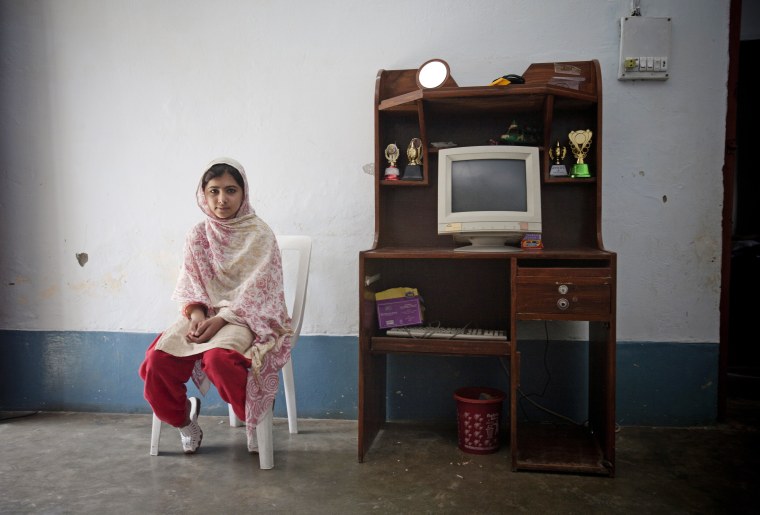 Image: FILE - Pakistani Schoolgirl Malala Yousafzai Wins EU's Sakharov Human Rights Prize